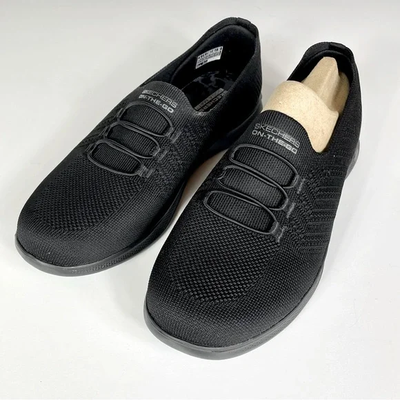 Skechers | Shoes | New Skechers Size 9w Go Step Lite True Joy Black Slip On  Tennis Shoes | Poshmark